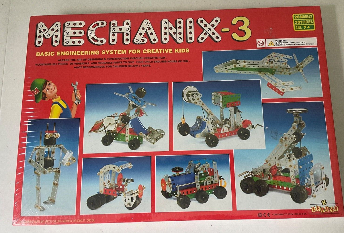 Vintage Brand New Zephyr Mechanix 3 Engineering System for