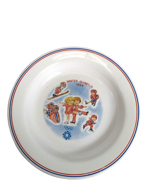 1984 Sarajevo Olympic Winter Games Campbells Soup Bowl Corelle Nice Vintage 8.5''