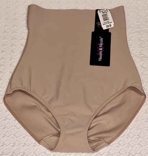 NAOMI & NICOLE Sleek Solutions Beige Firm Control Hi Waist Brief Womens M L 2XL - Picture 4 of 10