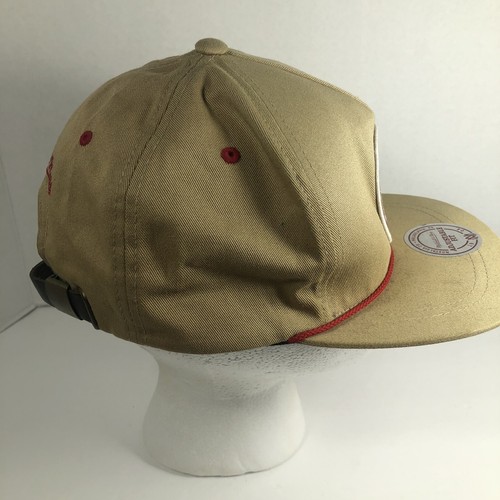 Mitchell & Ness 2014 Miami Heat Tan Straback Hat Hardwood Classics Nostalgia Co - Picture 5 of 10