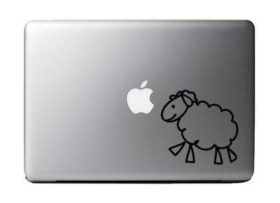 Kids Animal Doodles Sheep Vinyl Decal for Apple MacBook Dell Laptops