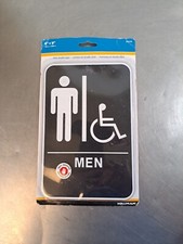 ADA MENS HANDICAP RESTROOM SIGN 9X6 - ADA Braille Sign