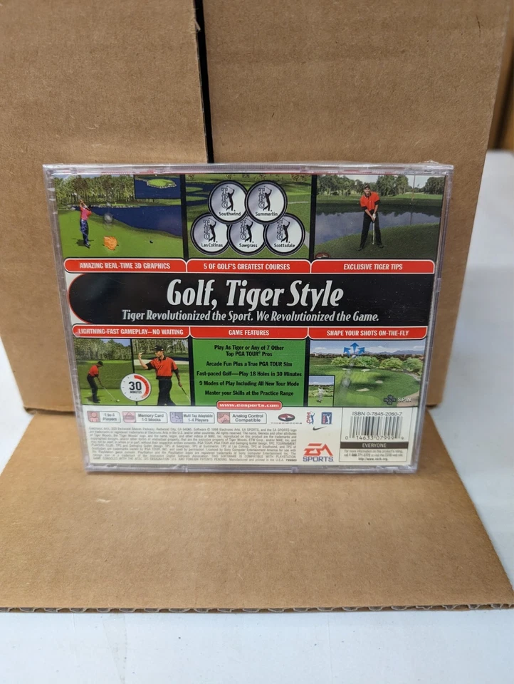Tiger Woods '99 PGA (PS1, 1998) - New -SEALED READ DESCRIPTION - Image 2 of 2