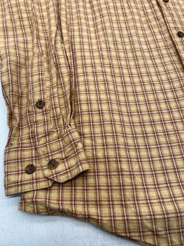 Woolrich Long Sleeve Button Up Mens Medium Brown Check Flannel Shirt Cotton 3754 - Picture 2 of 8