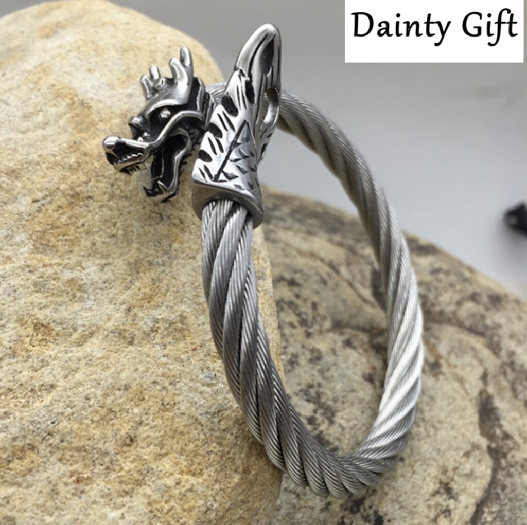White Metal Miao Tribal Bangle - Dragon Design White Metal Miao Tribal Bangle - Dragon Design