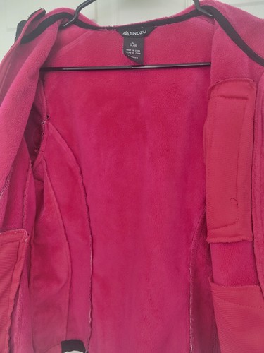 Snozu Girls Pink Size 14/16 Soft Fleece Lined Hooded Full Zip Softshell Jacket - Picture 3 of 16