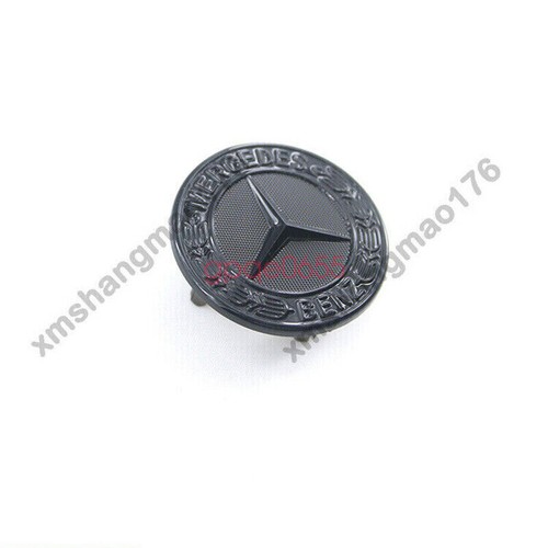 Gloss Black MERCEDES W211 W221 FRONT GRILLE BADGE EMBLEM GENUINE E320 E350 S550 - Picture 5 of 9
