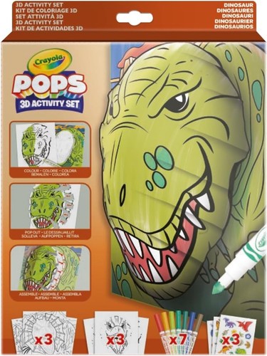 Crayola POPS - Set d'activités 3D pour coloriage et création de dessins en 3D, activités créatives et cadeaux pour enfants, thème créatures mystiques, à partir de 6 ans, 04-2803