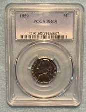 1959-P PCGS PR68 Jefferson Nickel Proof 5C KJ-072
