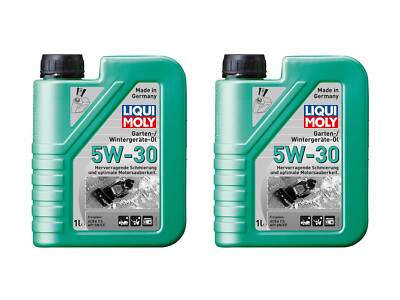2x Original Liqui Moly 1L Garten-/Wintergeräte-Öl 5W-30 Garden Equipment Oil