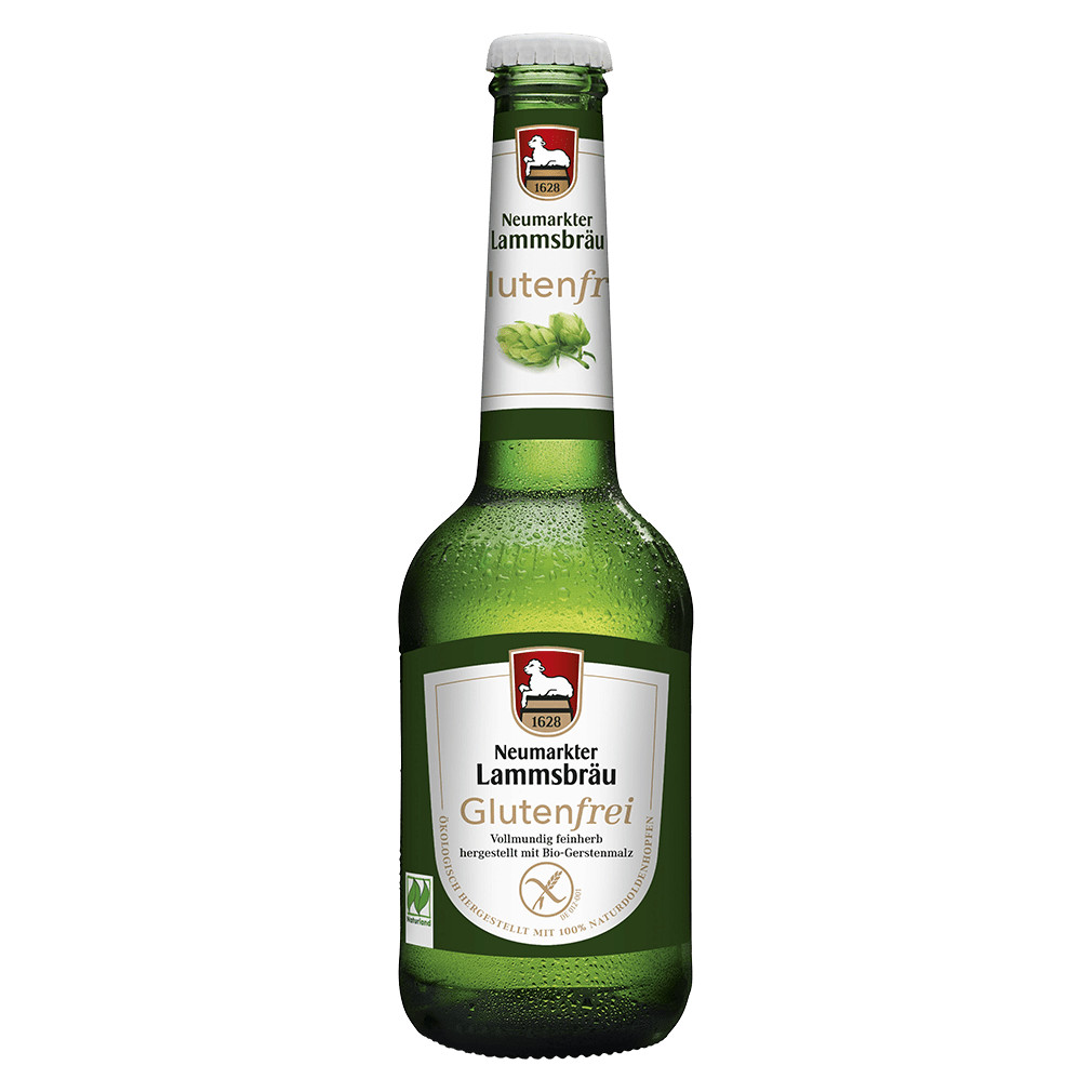 Lammsbräu - Bio Glutenfreies Bier 4,7%: Aromatisch Feinherb 12x0,33 inkl. Pfand