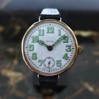 BEAUTIFUL GENTS WW1 1916-17 BRITISH MILITARY ROLEX TRENCH OFFICERS WATCH 9K GOLD