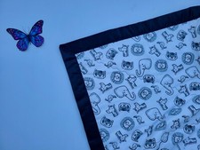 Lovely Animal faces Print Cotton Baby/Toddler Half Quilt Blanket 36 x 45