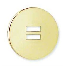 Smooth Slotted Saddle Concho 1-1/4" 32 mm Solid Brass Tandy Leather 1350-05