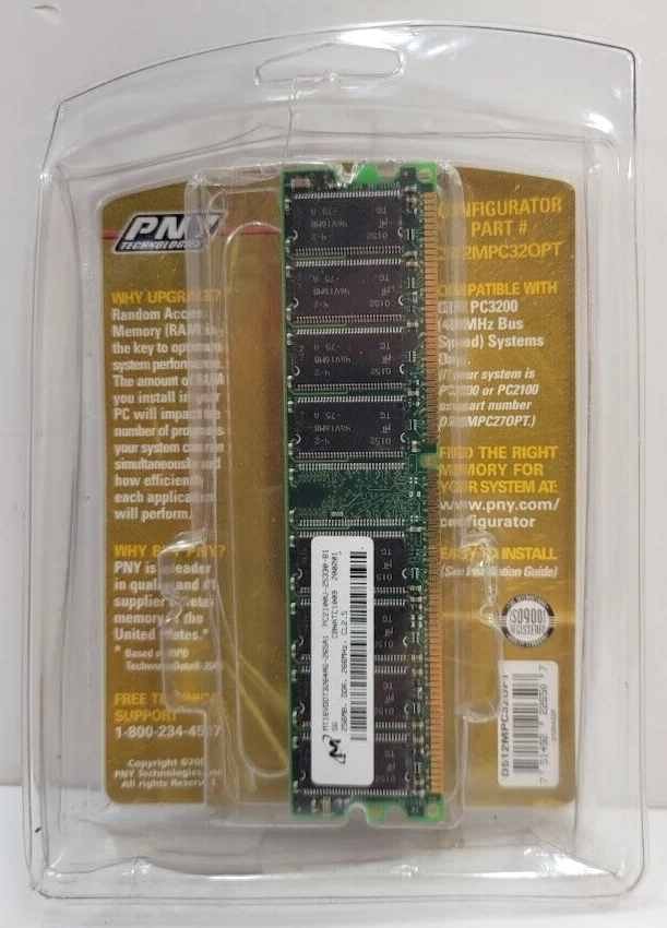 New Old Stock PNY Optima Memory Desktop DDR400 512MB PC3200- Easy to install - Image 2 of 3