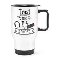Trust Me I'm A Gamer Reise Becher Tasse Mit Griff Lustiger Witz Best Favorit