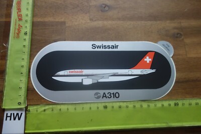 Alter Aufkleber Flugzeug Airline AIRBUS INDUSTRIE A310 SWISSAIR