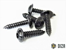 Blechschraube TX Flachkopf mit Scheibe schwarz verzinkt 3,5-4,8mm DIN 7049