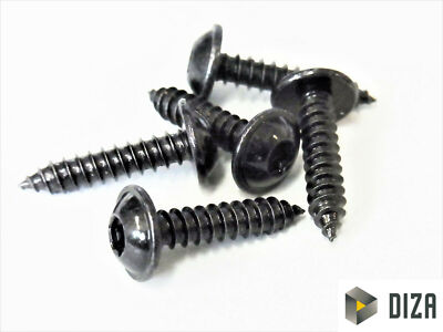 Blechschraube TX Flachkopf mit Scheibe schwarz verzinkt 3,5-4,8mm DIN 7049