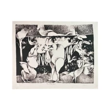 JUAN VICENTE R. BONACHEA. Engraved. Serigraphy. Cuban Art. Contemporary art.