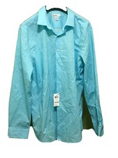Bar III Mens Dress Shirt Blue Size 17 1/2 XL Stripe Dot Slim Fit Stretch 65