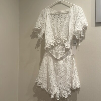 NWT Winston white white romper eyelet medium free people