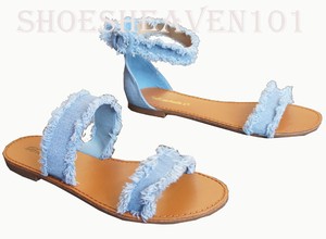 denim sandals flat