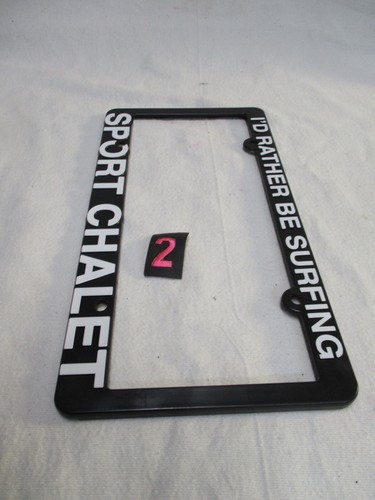 Vintage Rare Sport Chalet I'd Rather Be Surfing Car Truck License Plate Frame - Picture 3 of 11