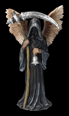 Sensenmann Figur - Reapers letztes Läuten - Skelett Halloween Deko - H 24 cm