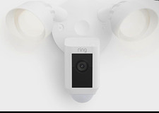 Ring Floodlight Cam Wired Plus 1080p, White Hardwired Outdoor Wi  Fi Alexa Siren