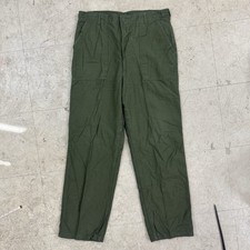 36x31 US Army OG107 Trousers Baker Pants 60s Vtg Zip Fly Large Tag Sz 38x33