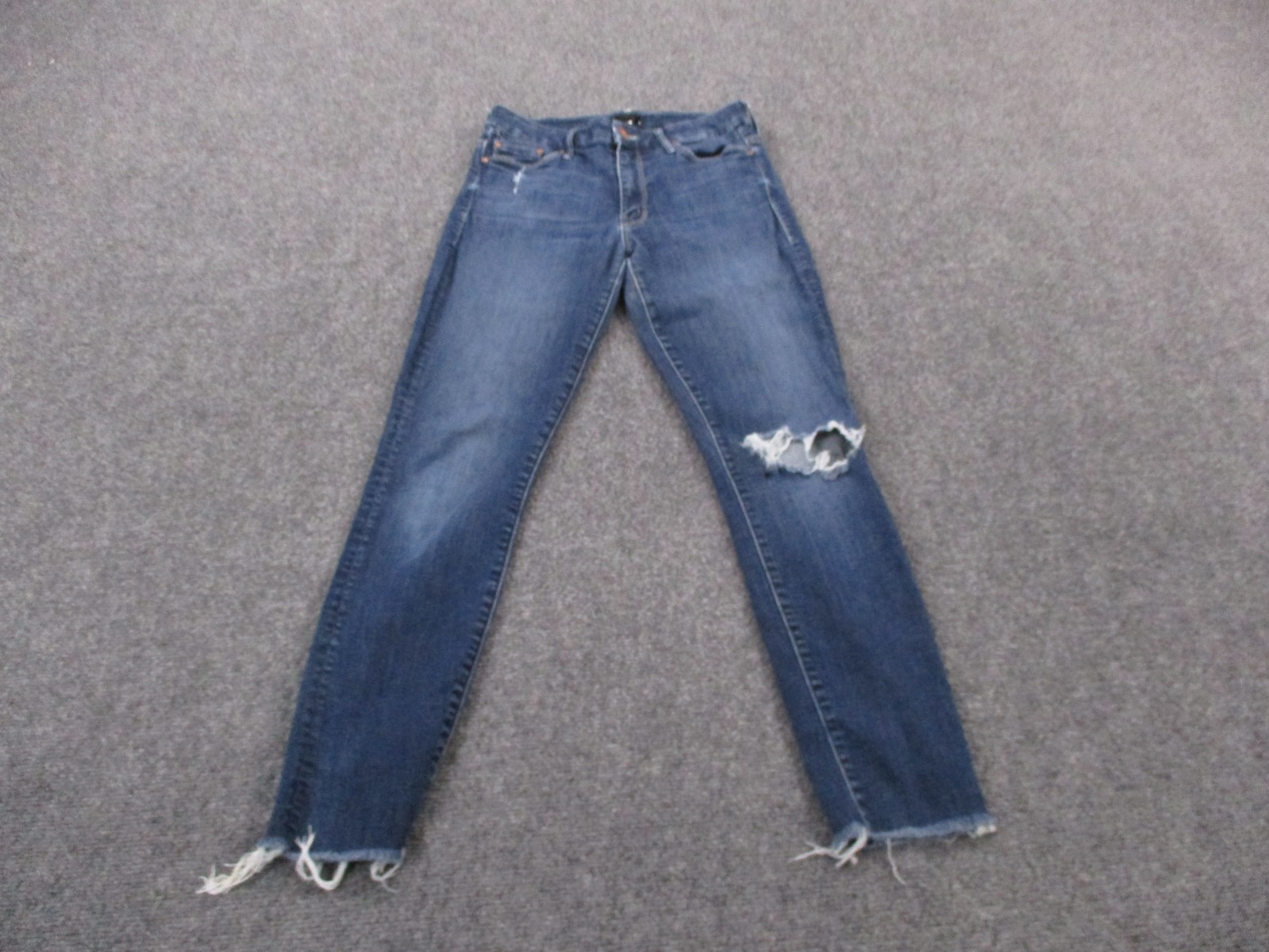 Mother Jeans Womens 27 Blue Denim High Waisted Looker Ankle Fray USA Made