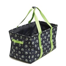Vera Bradley Ripstop Large Car Tote Bag One Size Green and White Bandana Paisley