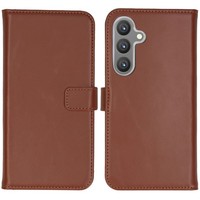 Selencia Echtleder KlapphüLle Samsung Galaxy S24 Plus - Hellbraun