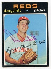 DON GULLETT  Signed 1971 Topps #124 ROOKIE CARD  Reds Guaranteed Authentic KOA. rookie card picture