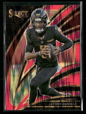 2025 Panini Select #88 Jayden Daniels Pink Prizm Shock