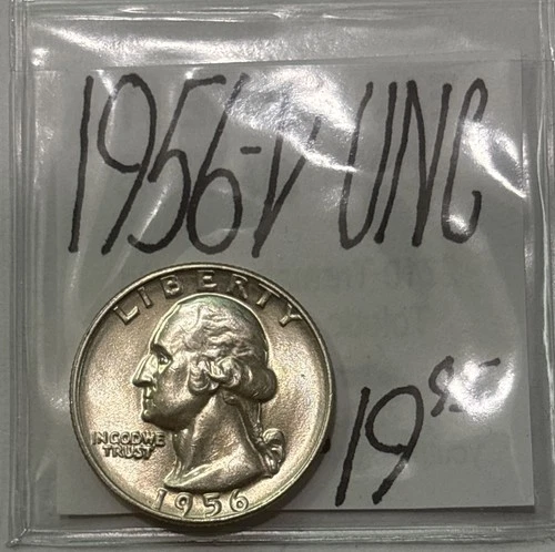 1956-D Washington Silver Quarter UNC! ENN Coins