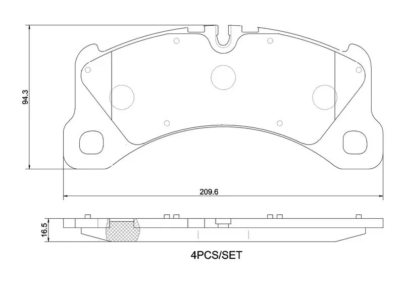 Pastiglie freno P 65 047 BREMBO per PORSCHE MACAN PANAMERA