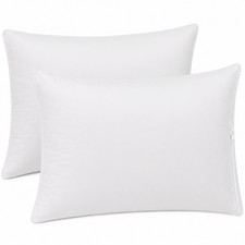 2 Pack Vinyl Pillow Protectors Standard 21x27 Zippered Bed Bug Dust Mite Cover