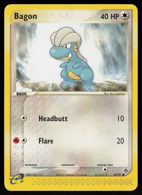 E-Reader Bagon - 49/97 Dragon Ken Sugimori Pokemon TCG Card