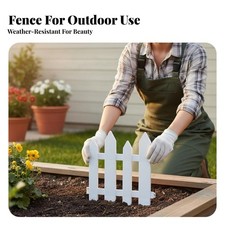 White Plastic Picket Fence Weather-Resistant White Picket Fence Weatherproof