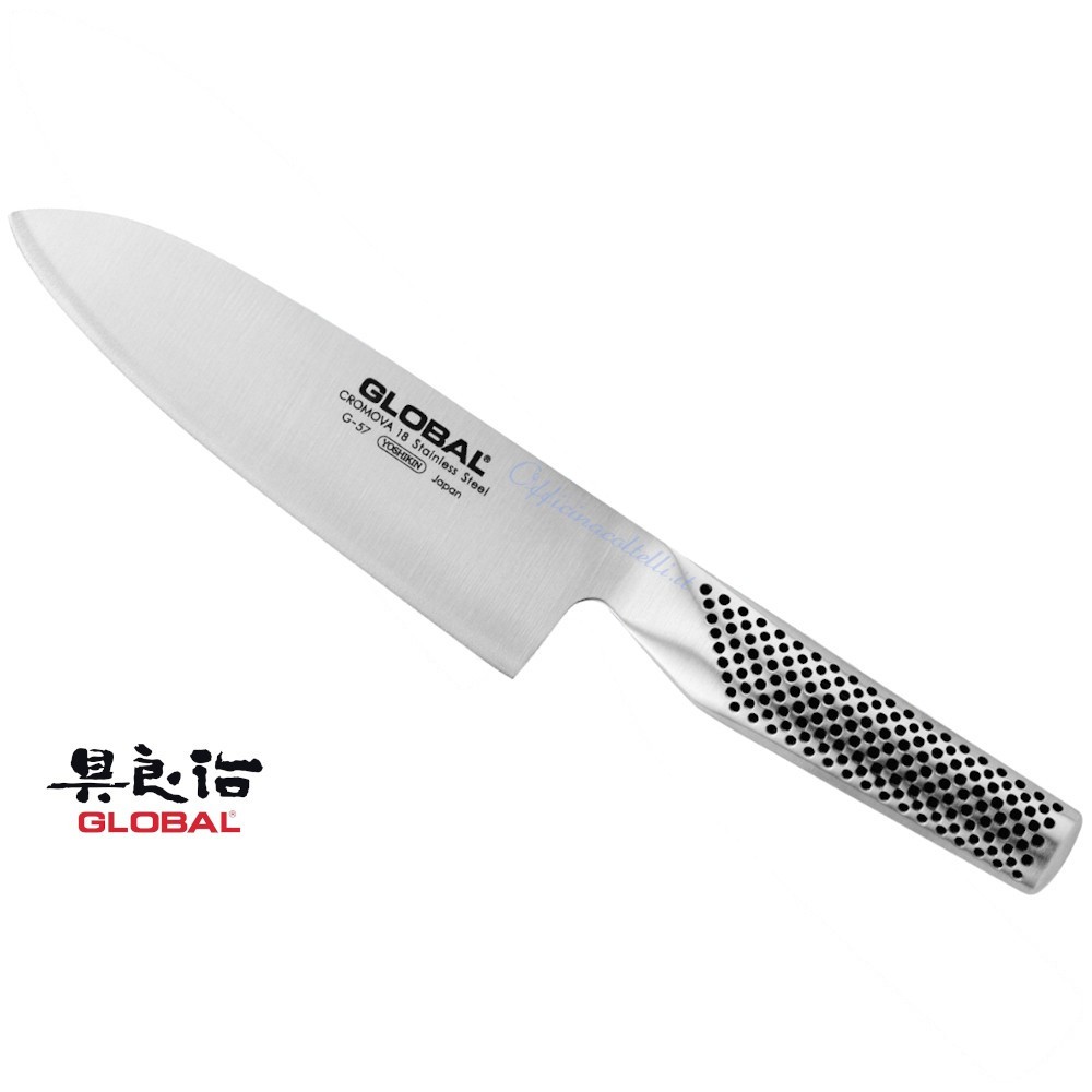 Global G57 Coltello Cuoco 16cm Giapponese | Acciaio Cromova 18 Professionale