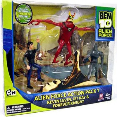Ben 10 Alien Force Kevin Levin, Jet Ray & Forever Knight Exclusive Figure 3-Pack
