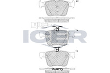 Bremsbelagsatz Hinten Ate-System für Audi A3 Limo 8V Sportback Q3 F3 TT ab 15->