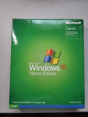 Microsoft Windows XP Home Edition Upgrade 2002 Version Complete Free Shipping