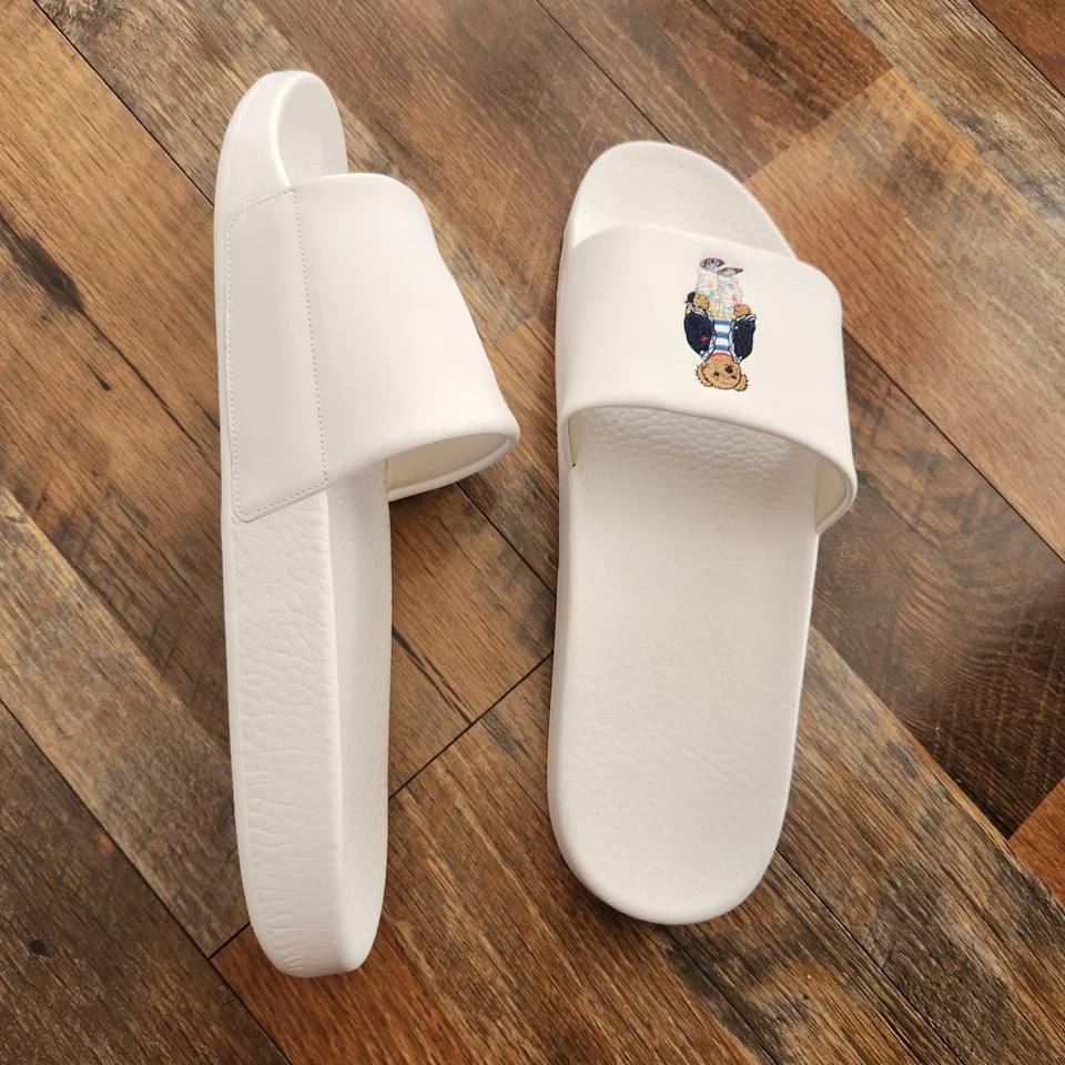 Ralph Lauren Polo Bear белый горки тапочки классический свитер логотип мужской 15 опрятный - Изображение 4 из 4