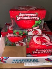 sunny days jumbo squeezy strawberry squishy toy lot of 4  FAST SHIP