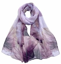 Xyueanlo Scarfs for Women Fashion Scarves Print Pattern Lotus Purple