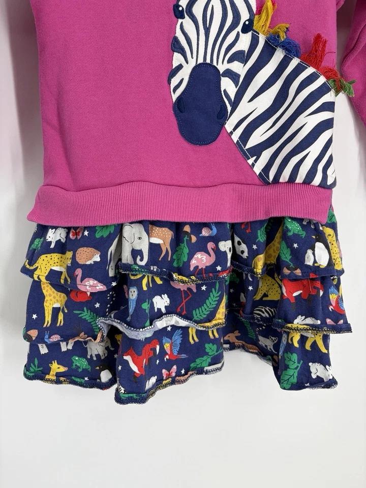 迷你紧身毛衣连衣裙女孩尺寸 7-8y 斑马休闲休闲服 1158 — 第 3/4 张图片