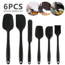 6pcs Food-grade Silicone Spatula Set Heat Resistant Non-stick Kitchen Spatulas